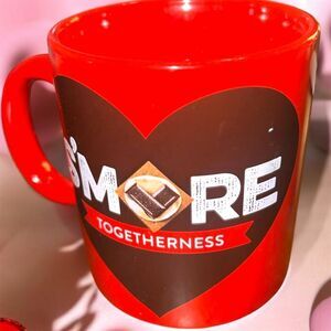 Hershey's S'more Togetherness Chocolate Red Coffee Mug 18 oz Heart Theme Cute